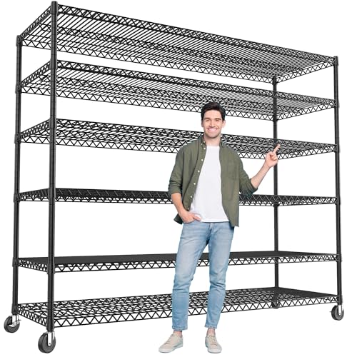 4 Tier Steel Wire Shelving Unit on Wheels X902