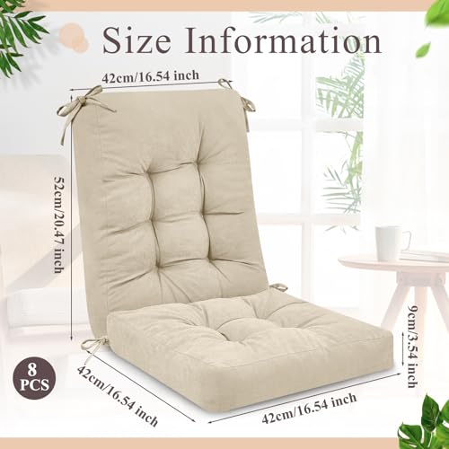 Beige 4 Sets Outdoor Patio Chair Cushions F3836