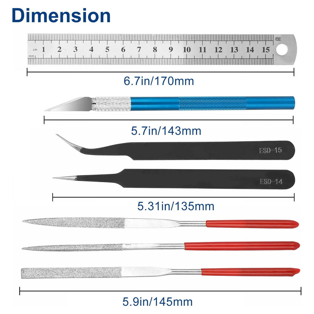 24 Pcs Plastic Model Building Tools Kit J16284