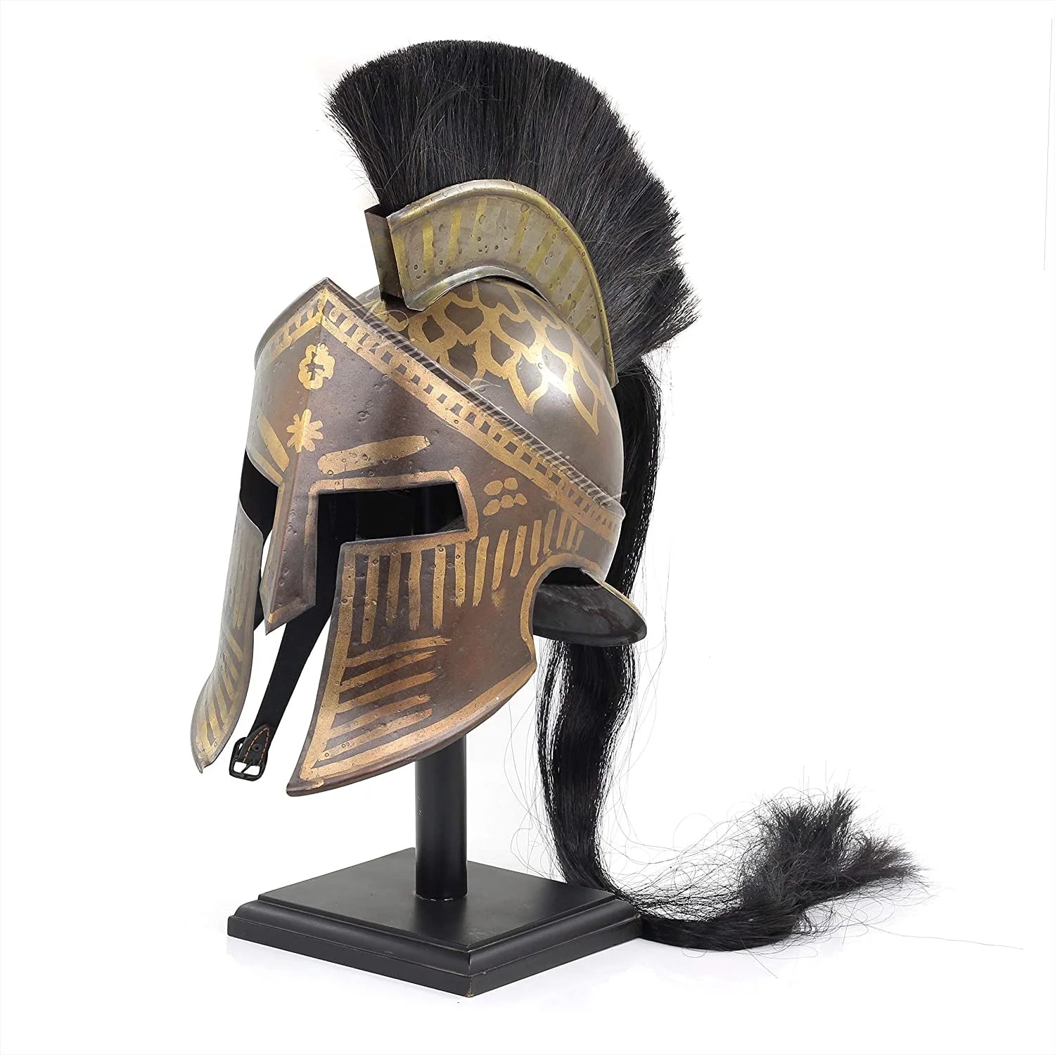 Antique Medieval Era Warrior Helmet with Black Display Stand X5564