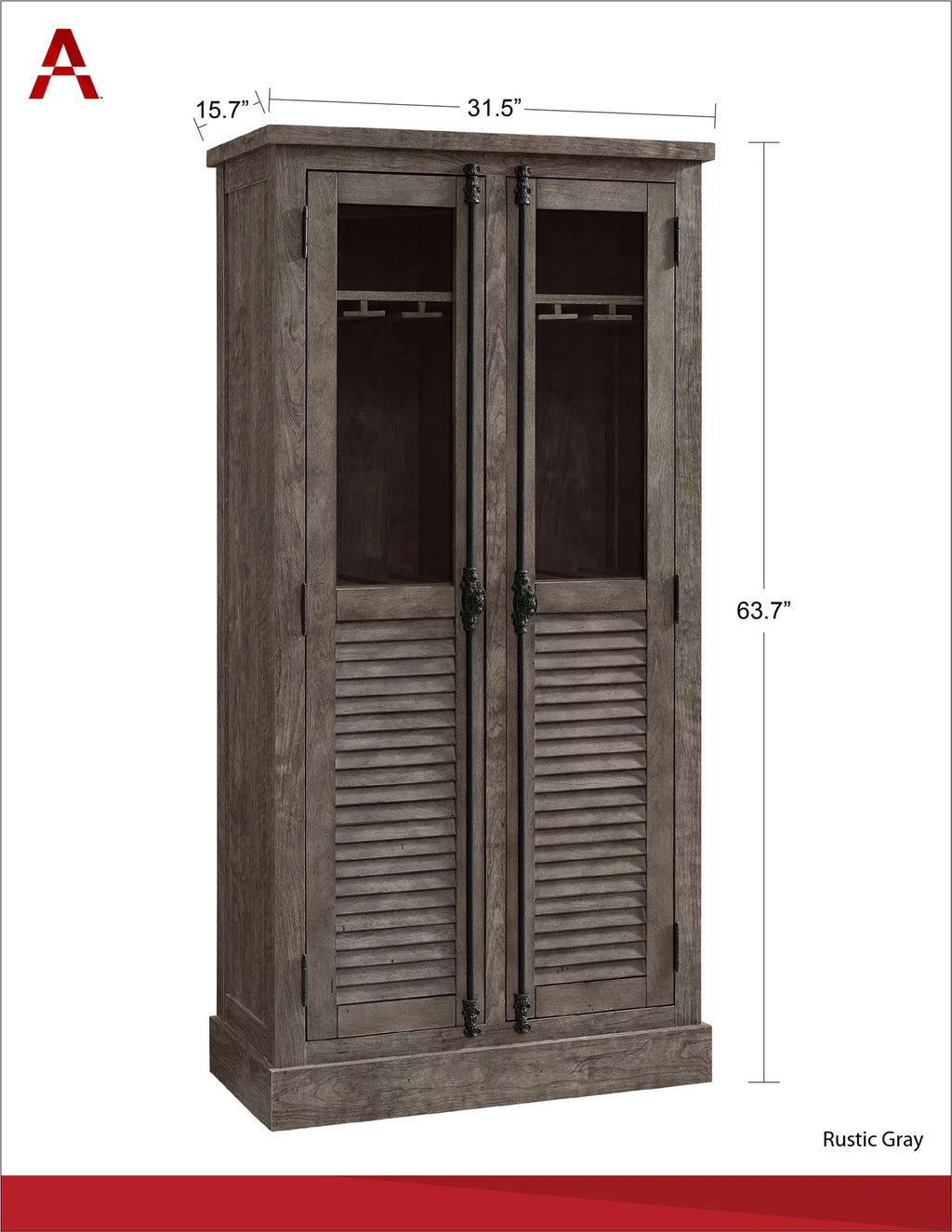 Weathered Oak Beverage Cabinet Y9939