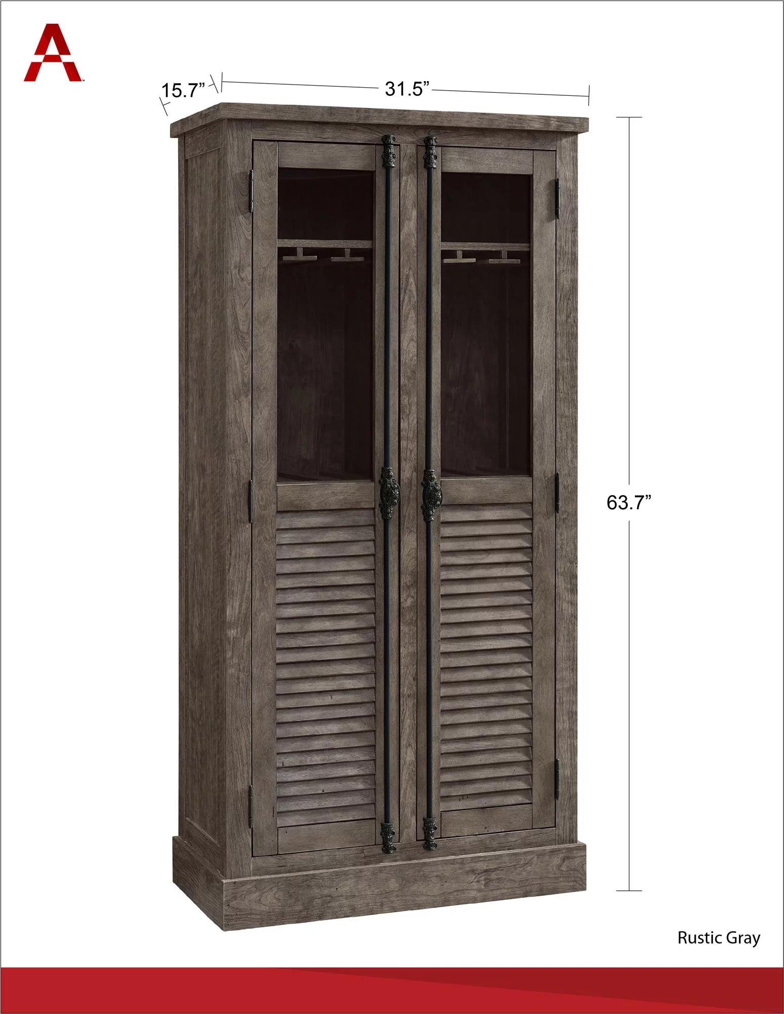 Weathered Oak Beverage Cabinet Y9939
