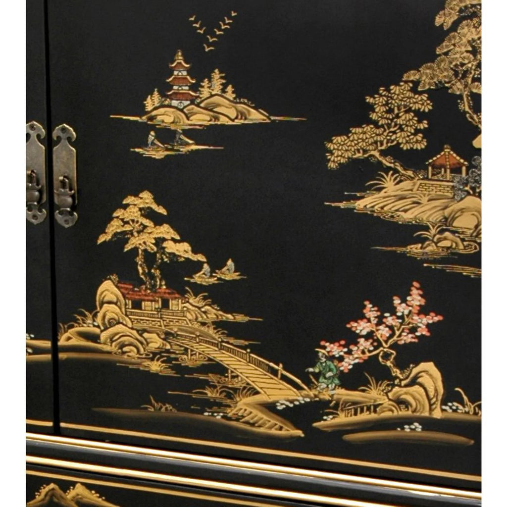 Black Lacquer Dresser V2991