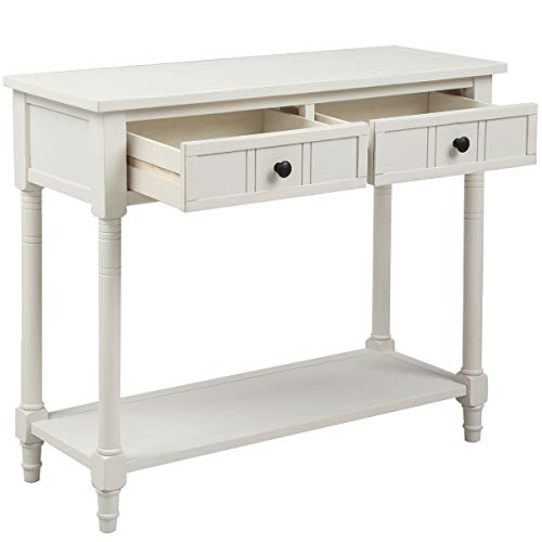 Ivory 2 Drawer Wood Console Table R490442