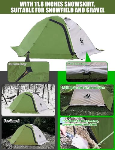 2 Person Ultralight Waterproof Double Layer Backpacking Tent L45090