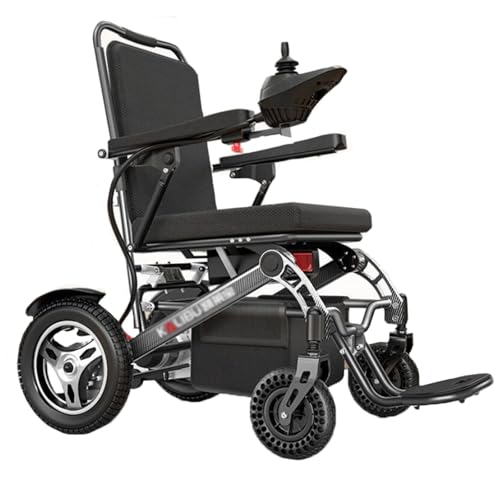 Silver Foldable Electric Wheelchair 300lbs 12.4 mi Cruise Range P5778