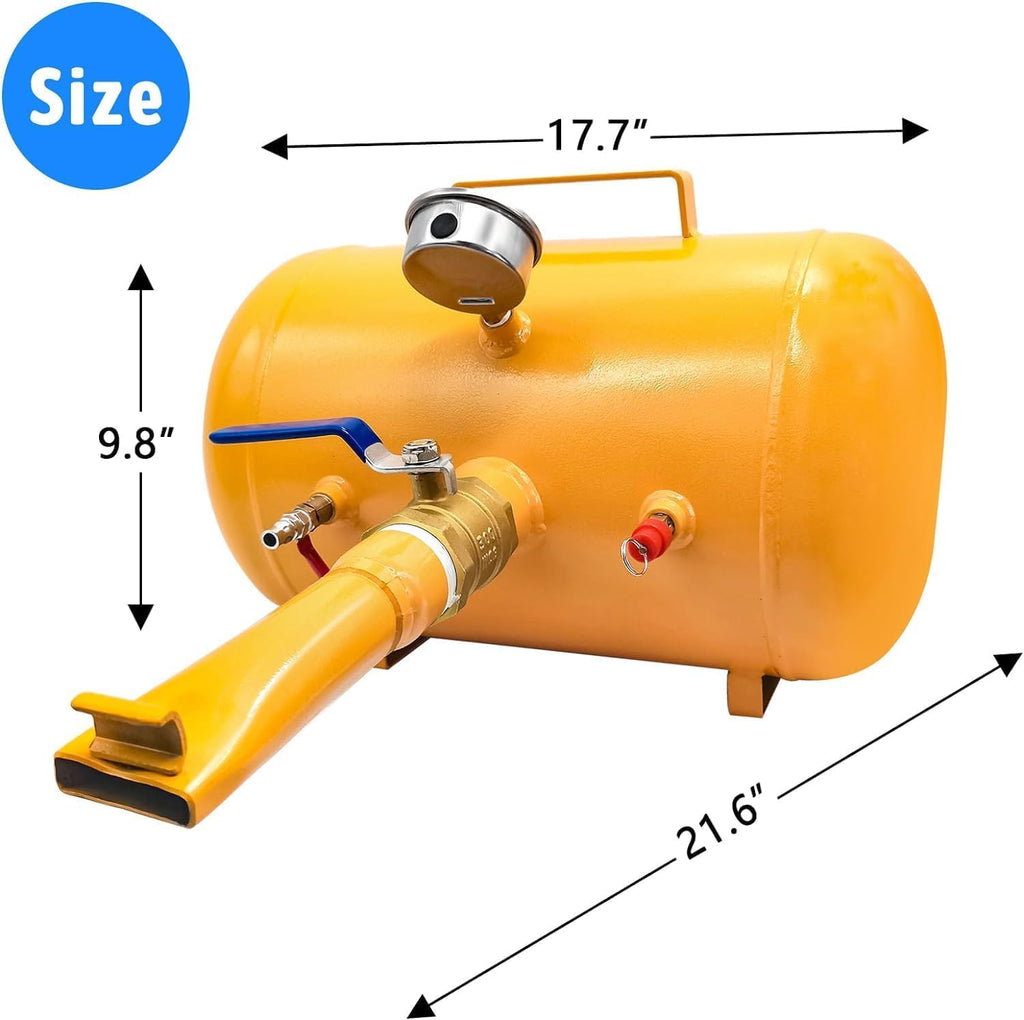5 Gallon Air Tire Bead Blaster Seater with Pressure Gauge & Handle, 145PSI Operating Pressure D245550
