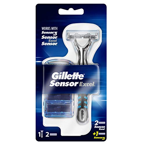 Sensor Excel Razor + 3 Razor Blade Refills, Twin Razor Blades I6830