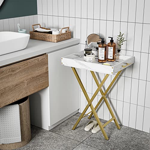 Set of 2 Folding TV Tray Tables with Removable Serving Tray E8945