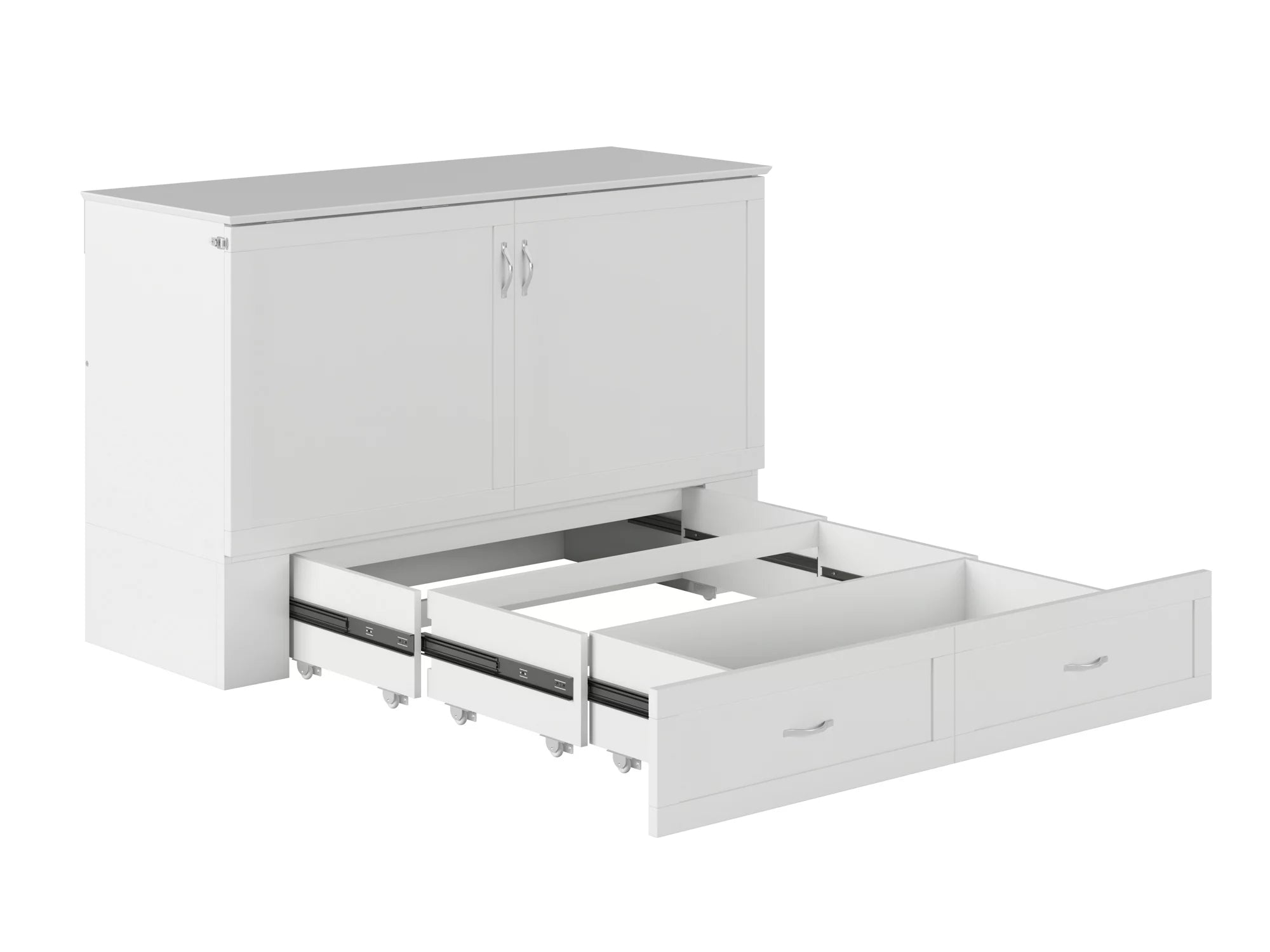 Queen White Murphy Bed Chest L934