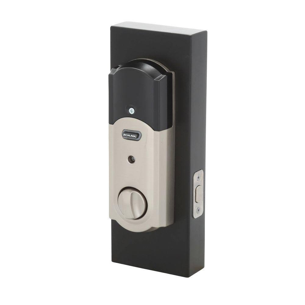 Satin Nickel Touchscreen Deadbolt with Alarm C26363