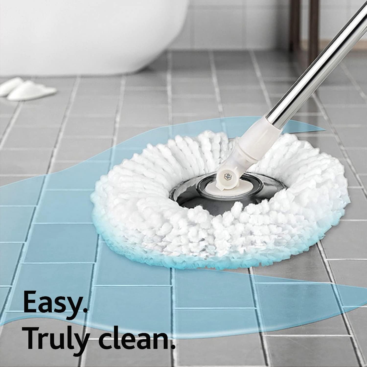 Black 20QT Mop Bucket with Wringer Set and 3 Microfiber Mop Head S4838