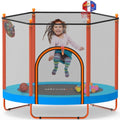 60'' Rebounder Trampoline with Safety Enclosure Net D743