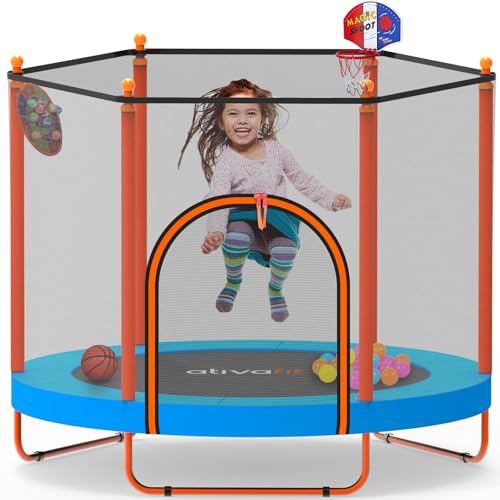 60'' Rebounder Trampoline with Safety Enclosure Net D743