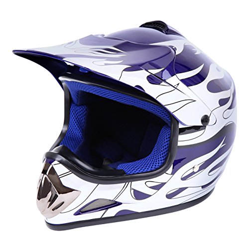 Youth Kids Offroad Helmet Motocross Helmet Dirt Bike ATV Motorcycle Helmet (Red, Medium) E982
