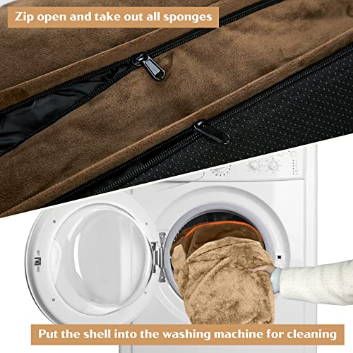 Jumbo Waterproof Orthopedic Memory Foam Dog Bed with Bolster and Removable Cover M131