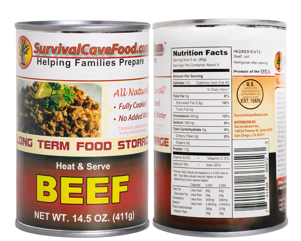 Canned Beef 14.5 oz 12 cans M442