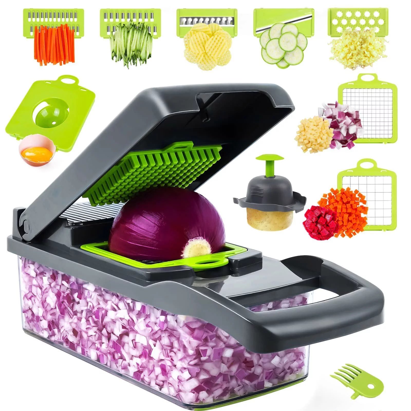 Vegetable Chopper Mandoline Slicer Food Dicer with Container J286