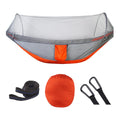 Orange Gray Camping Hammock with Net and Carrying Bag Y18561