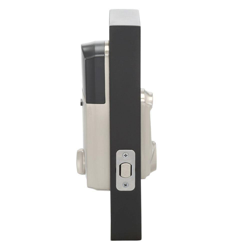 Satin Nickel Touchscreen Deadbolt with Alarm C26363