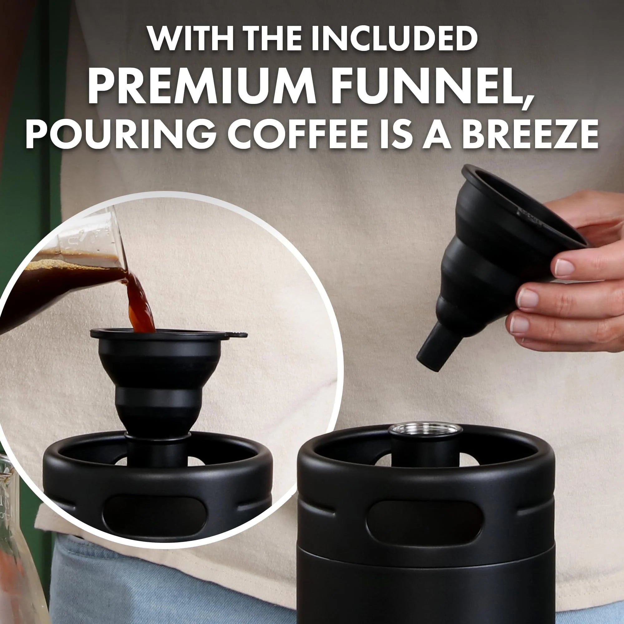 1 Gallon Cold Brew Coffee Maker with Thick Glass, Stainless Steel Mesh Filter and Spigot Z1251