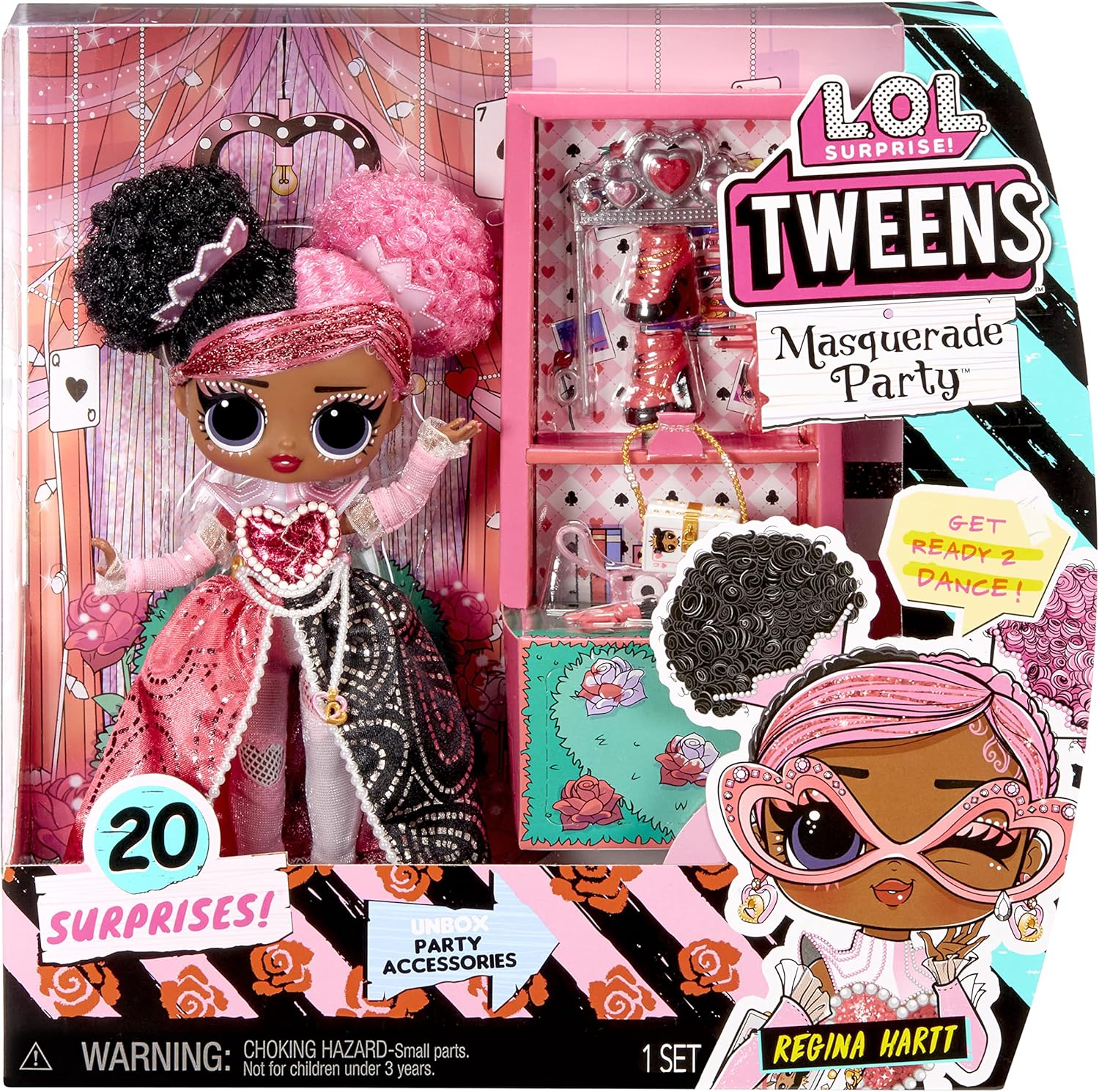 Fashion Doll with 20 Surprises Including Accessories & 2 Pink Outfits D2285