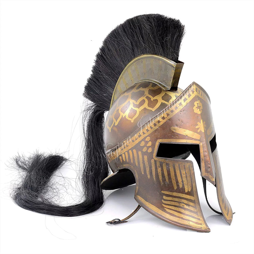 Antique Medieval Era Warrior Helmet with Black Display Stand X5564