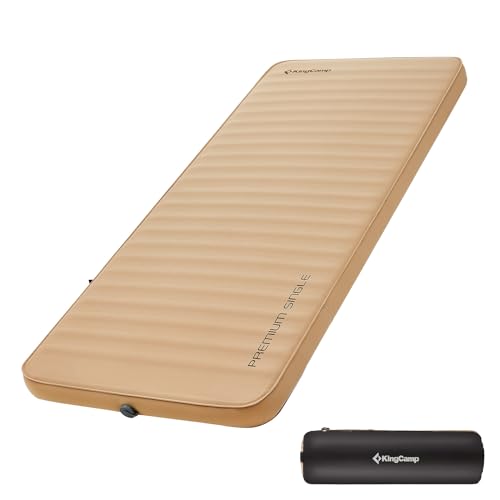 Double Self Inflating Sleeping Pad, Camping Foam Air Mattress, 79.1'' x 50.3'' x 3.0, Grey L70742