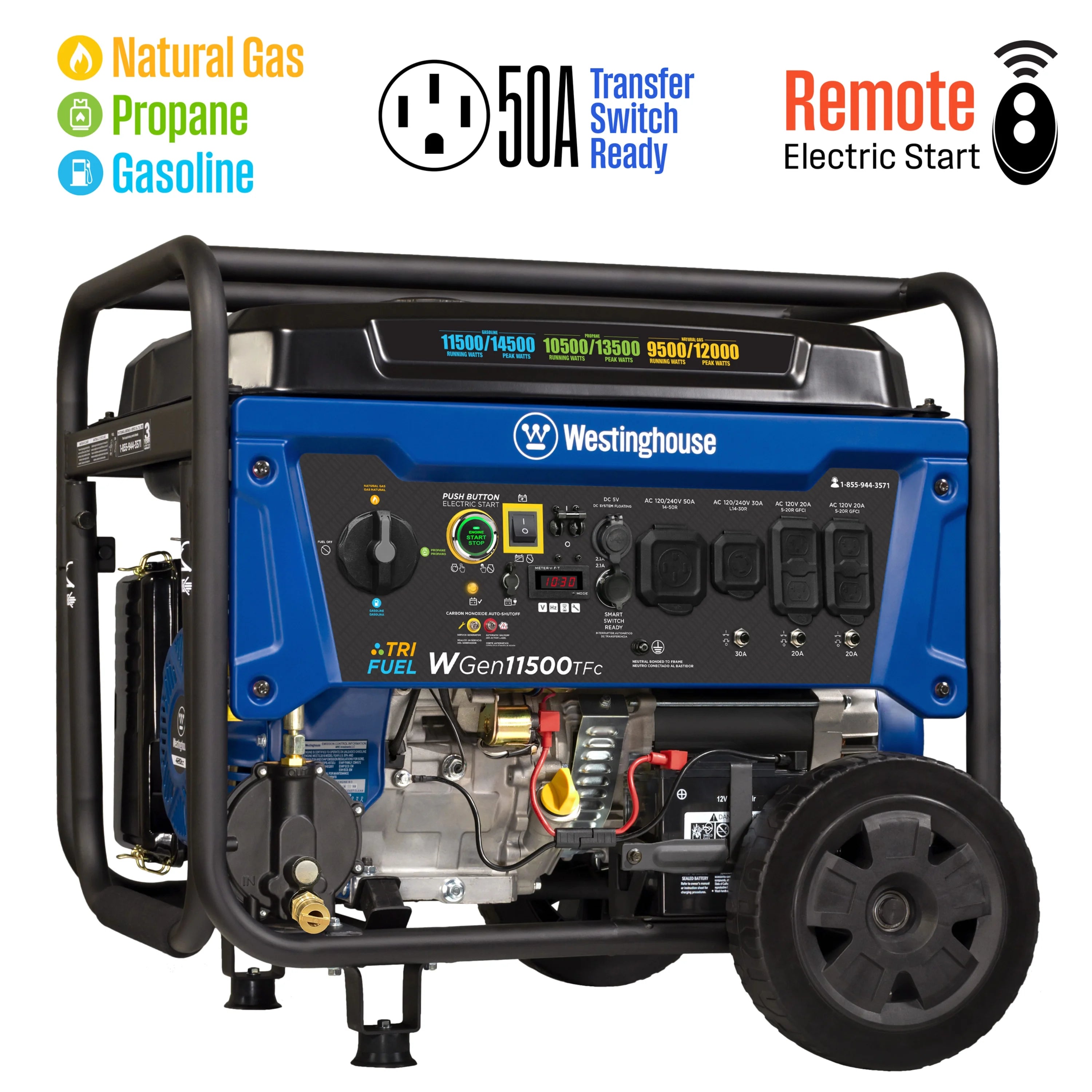 14,500 Watt Tri-Fuel Portable Generator X518