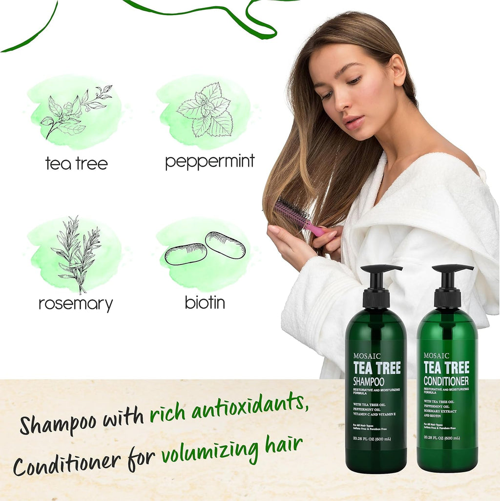 Tea Tree Shampoo and Conditioner Set 20.2 FL Oz Each X572470