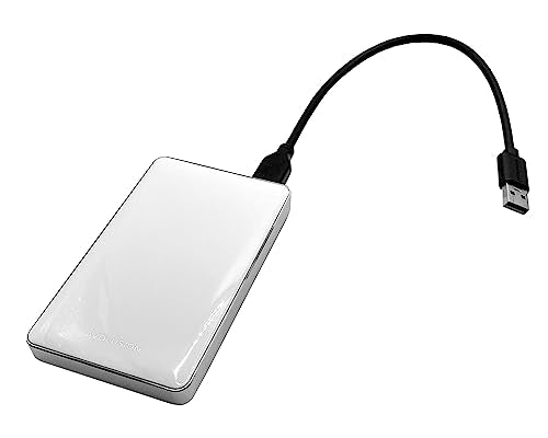 1TB USB 3.0 Portable External Hard Drive (White) T349