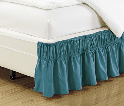 Queen-King Solid Grey Elastic Bed Skirt Y852