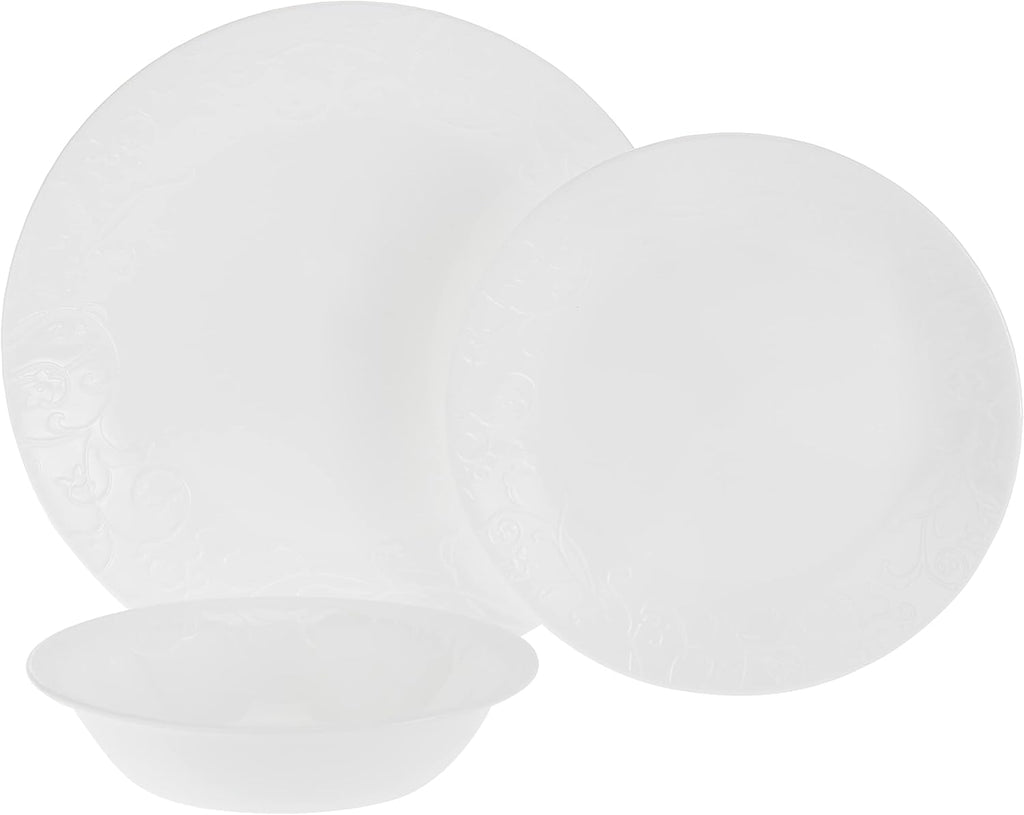 18 Piece White Dinnerware Set S618