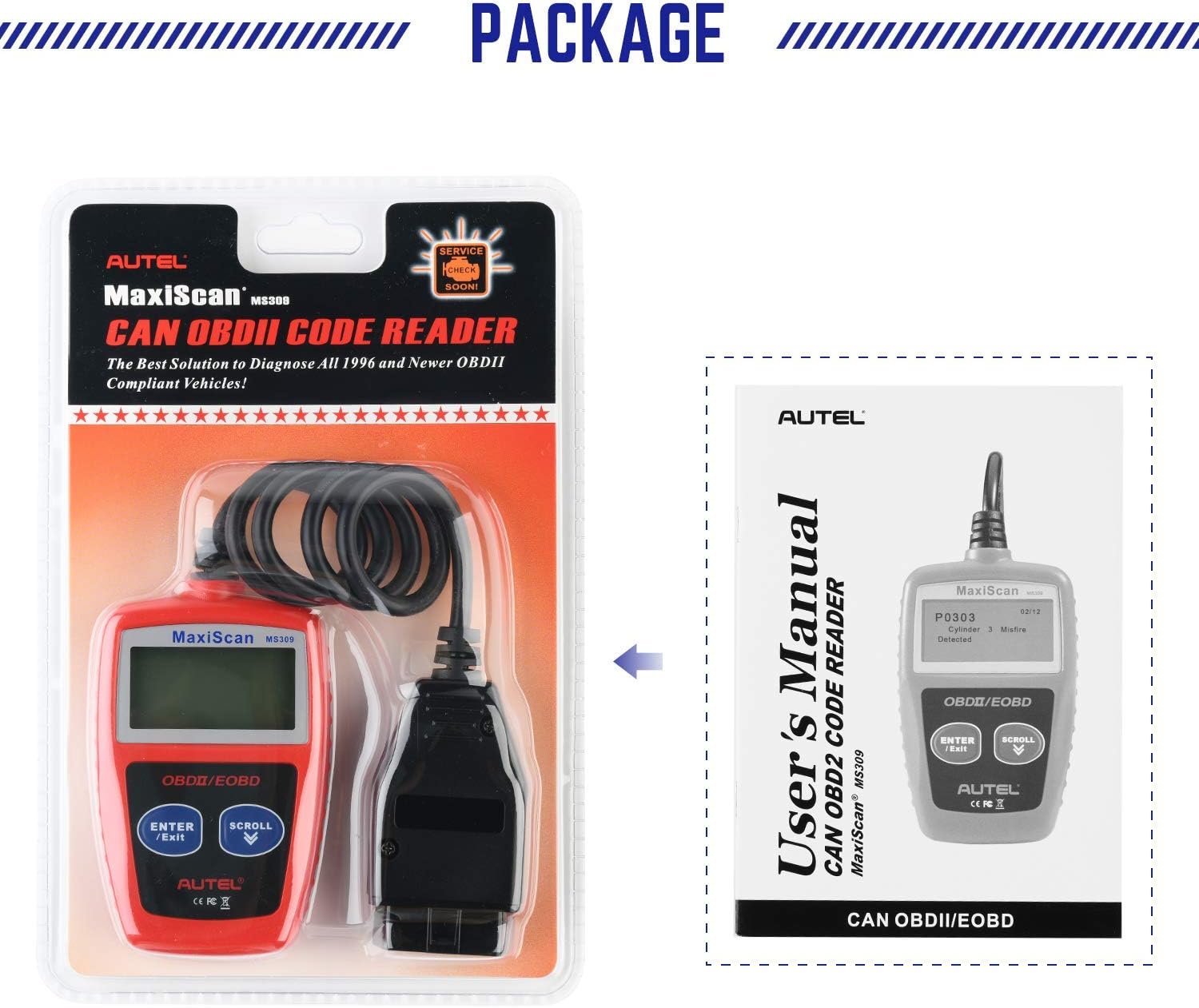 OBD2 Scanner Universal Car Engine Fault Code Reader N892138