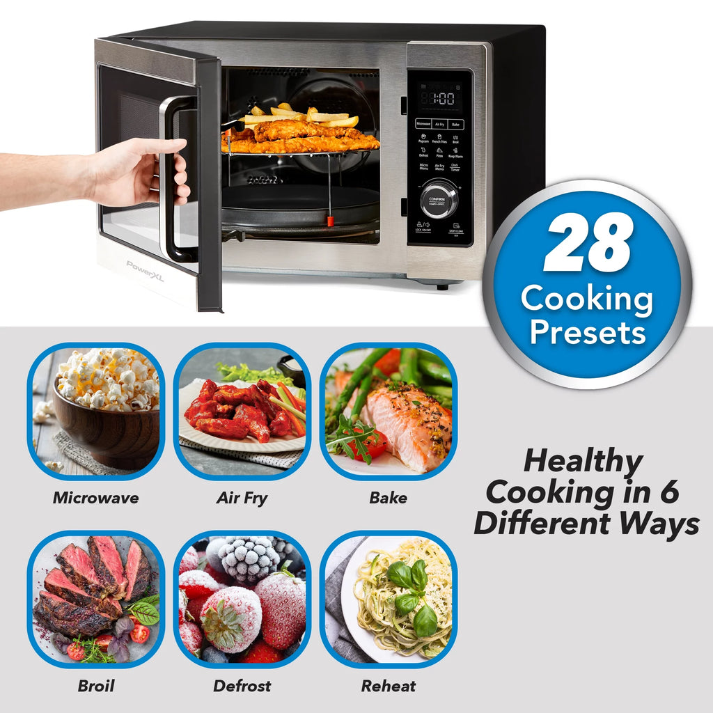 Stainless Steel / Black Microwave Air Fryer, 1cu. ft. X843321