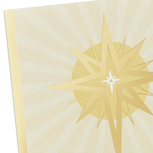 40 Cards and 40 Envelopes Boxed Religious Christmas Cards with Gold Foil Star N170866