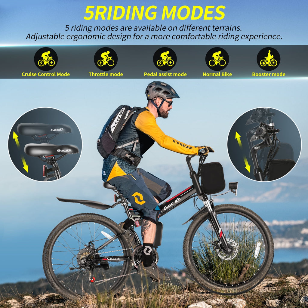500W 26" 48V Full Suspension Folding Electric Bicycle Z600