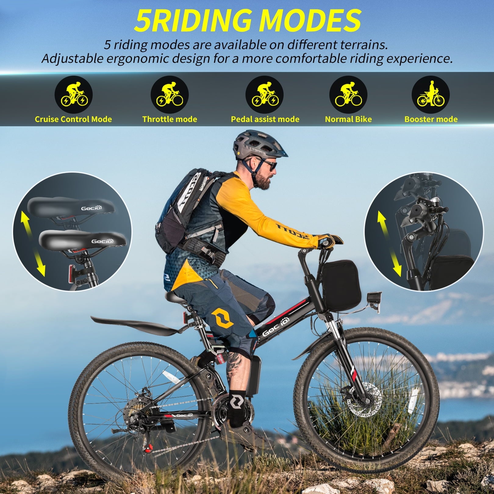 500W 26" 48V Full Suspension Folding Electric Bicycle Z600
