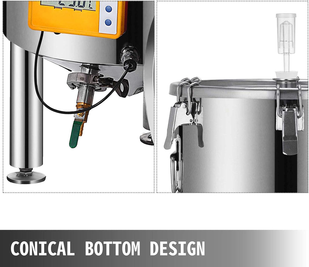14 Gallon Stainless Steel Brew Fermenter with Conical Base H5397