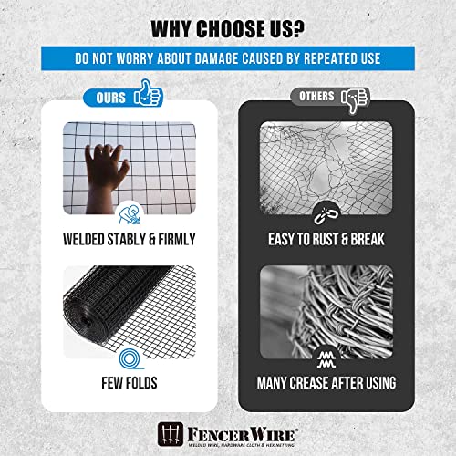 Black Vinyl Coated Welded Wire Mesh, 1 Inch x 1 Inch Grid (48 Inch x 50 ft.) Q286751