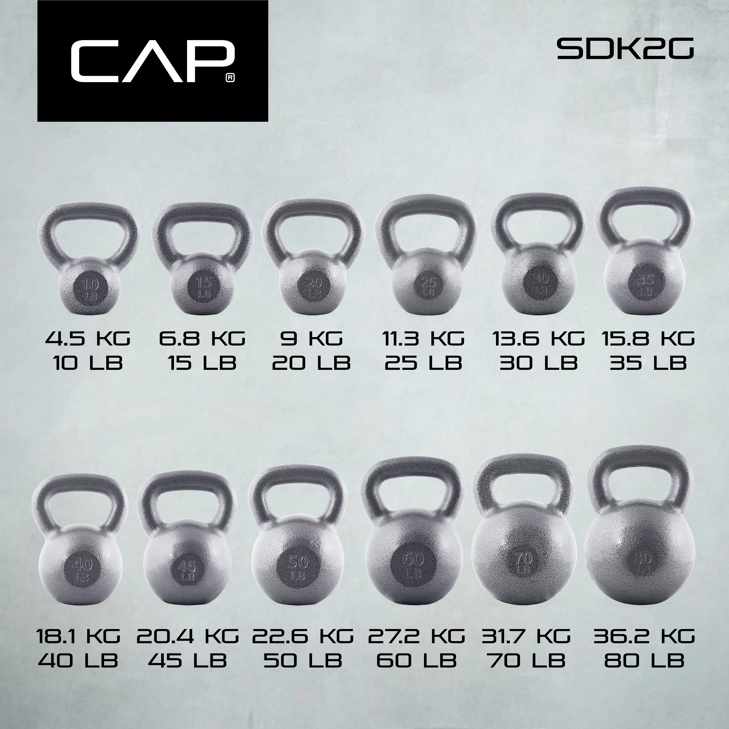 35-Pound Cast Iron Kettlebell Z1014