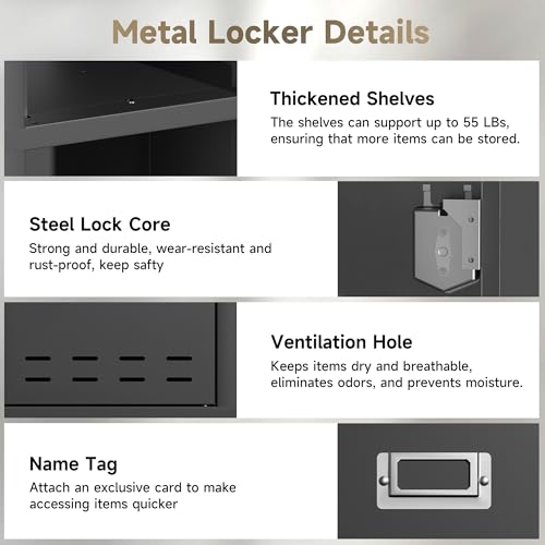 Blue 5 Doors Steel Locker Storage Cabinet K240