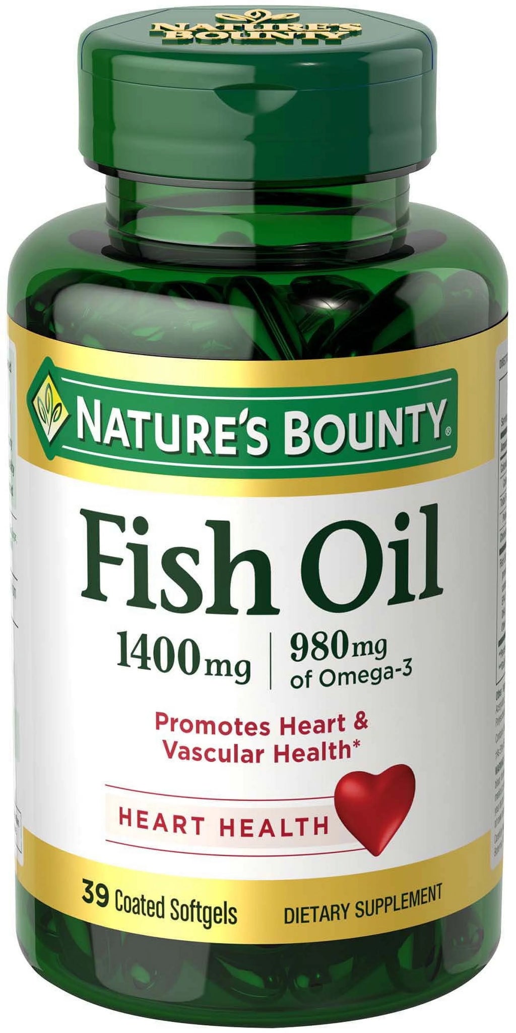 Fish Oil with Omega-3 Coated Softgels; 1400 mg; 39 Count R1054