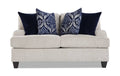 White Memory Foam Polyester Loveseat W271880
