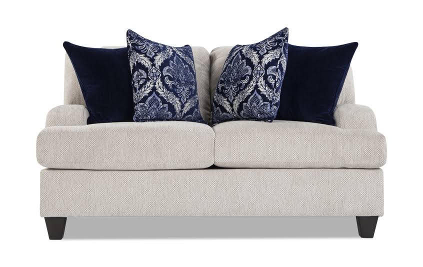White Memory Foam Polyester Loveseat W271880
