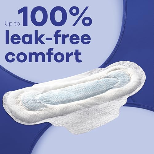 Size 2 Long Super Absorbency Unscented Maxi Pads with Wings, 60 Count X7778