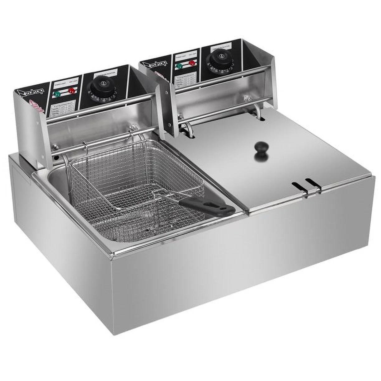 12.7QT 12L 5000W Dual Tank Stainless Steel Electric Deep Fryer G105