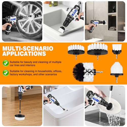 Electric Spin Scrubber Handheld, 2 Speed, with 9 Brush Heads, 450RPM Battery Power Scrubber Waterproof, 3.0Ah Battery and Charger X32262