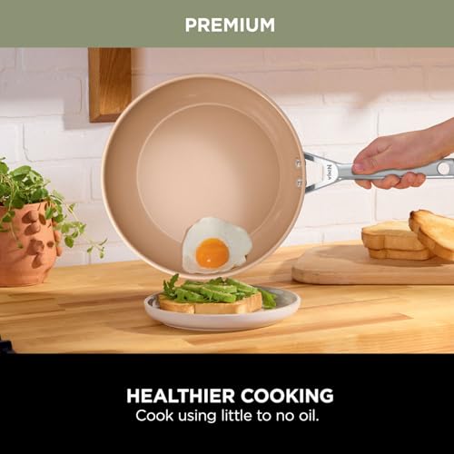 24cm Ceramic Non-Stick Frying Pan with Stainless Steel Handle Q150