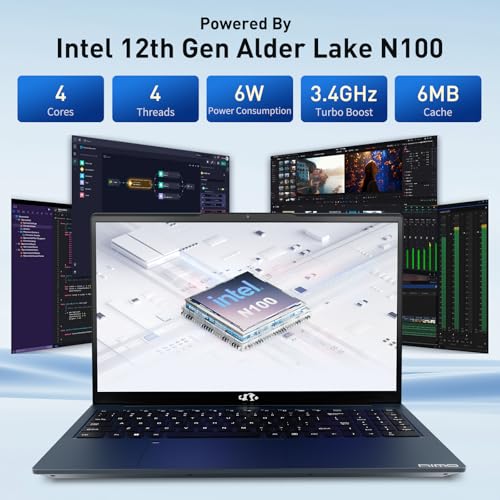 15.6 IPS FHD Laptop, 16GB RAM 1TB SSD Intel Pentium Quad Core N100, Backlit Keyboard Fingerprint B1225